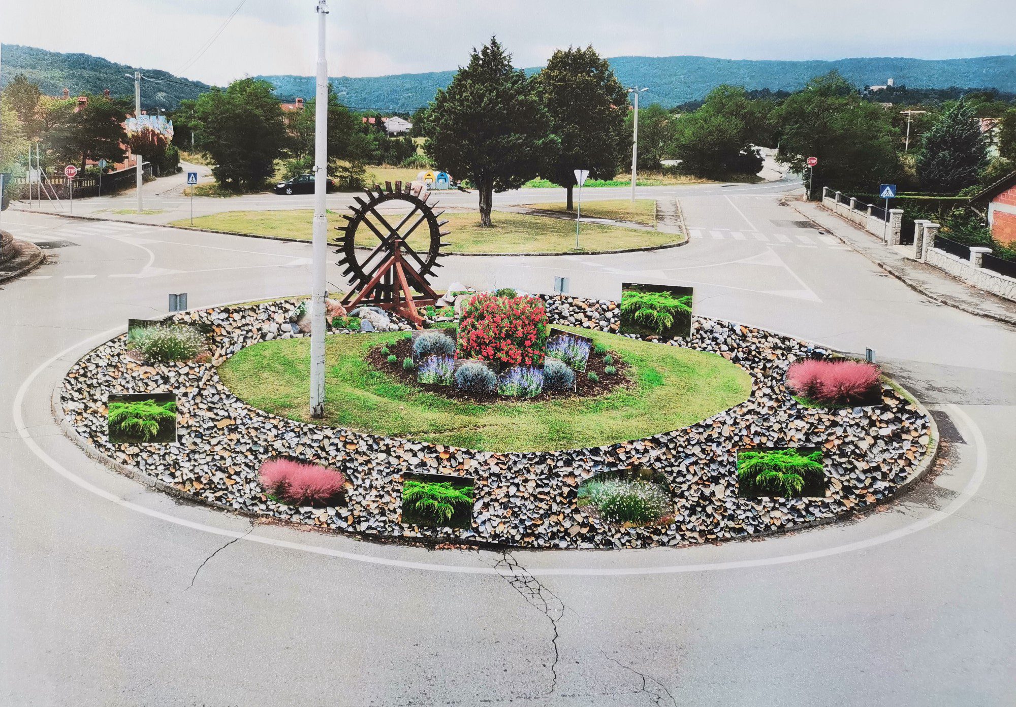 Gruba skica - uređenje kružnog toka u Dražicama